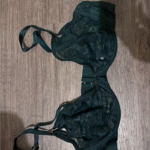 Savage X Fenty Dark Green Lace Bra